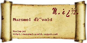 Muzsmel Évald névjegykártya